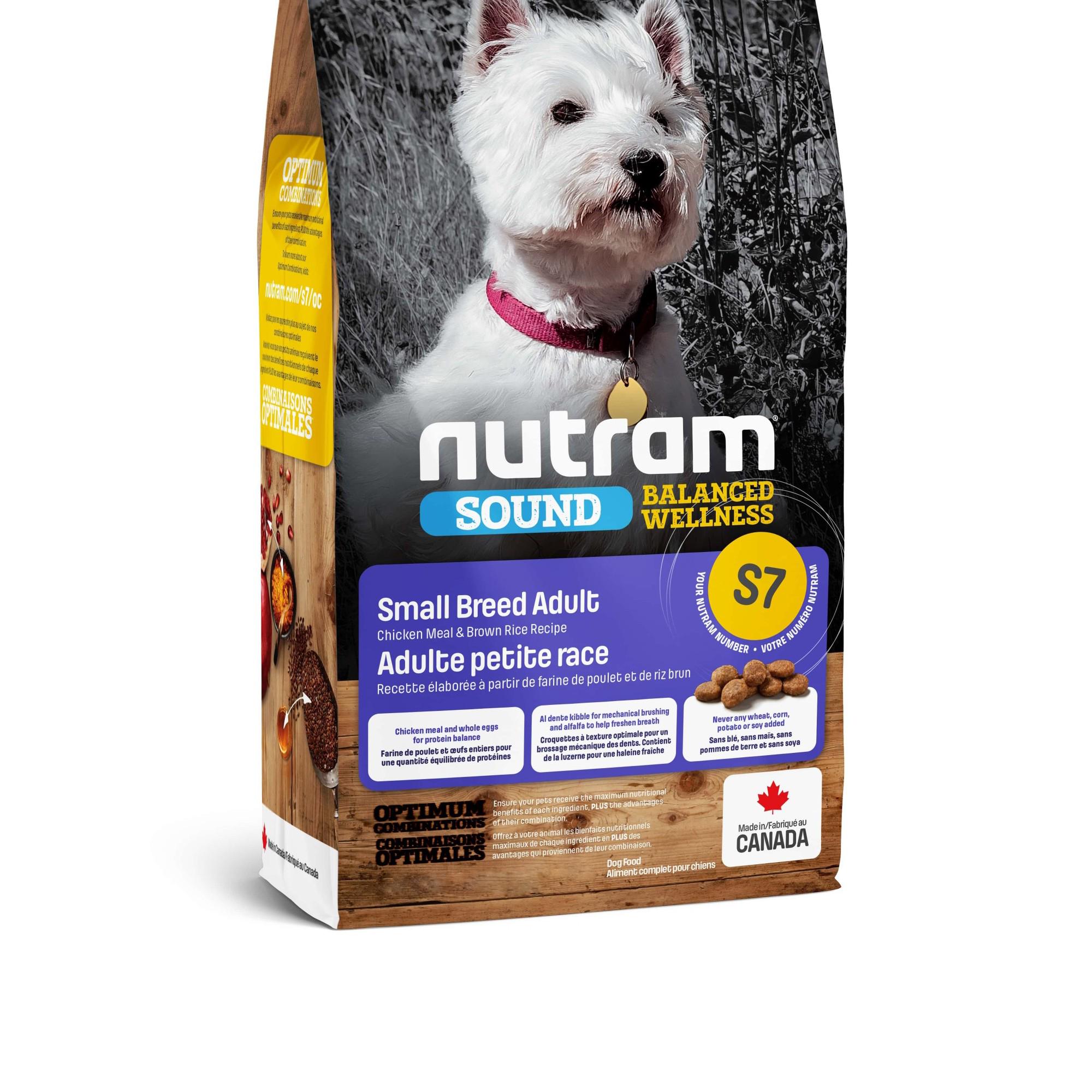 Корм сухой для собак мелких пород Nutram S7 Sound Balanced Wellness Small Breed Dog с курицей и коричневым рисом 20 кг (2000000006406)