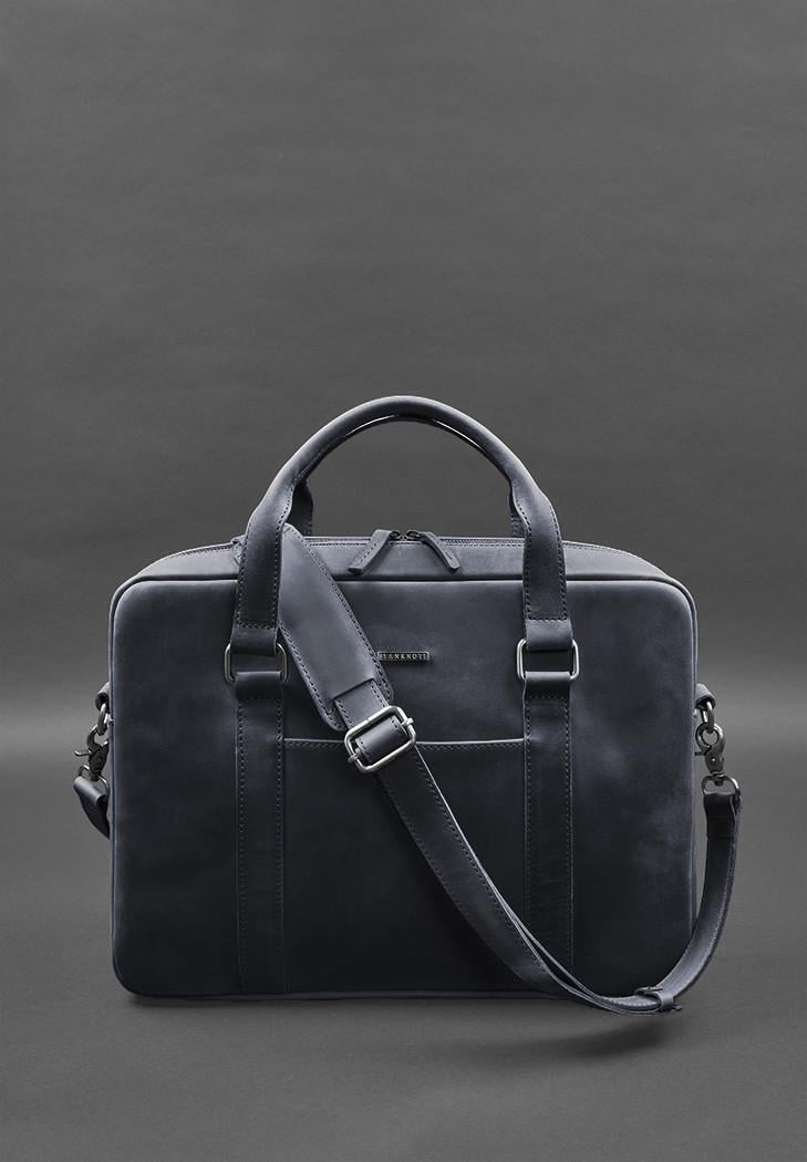 Сумка для ноутбука и документов кожаная Crazy Horse Синий (A-027951) Сумка для ноутбука и документов кожаная Crazy Horse Синий (A-027951)