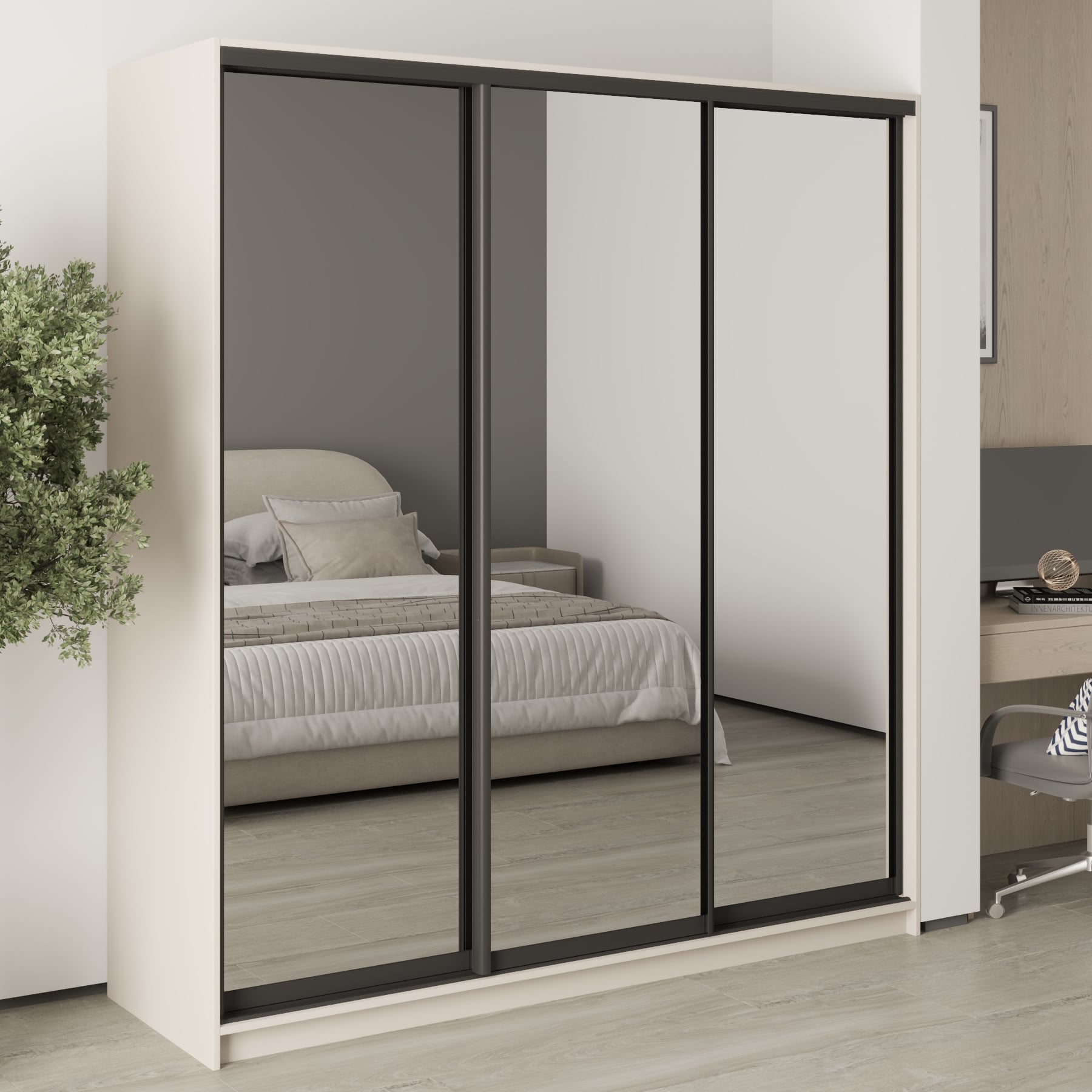 Шкаф-купе трехдверный Mebel Star Комбо BG MBS-9299 190х60х210 см Кашемир (1009288) Шкаф-купе трехдверный Mebel Star Комбо BG MBS-9299 190х60х210 см Кашемир (1009288)