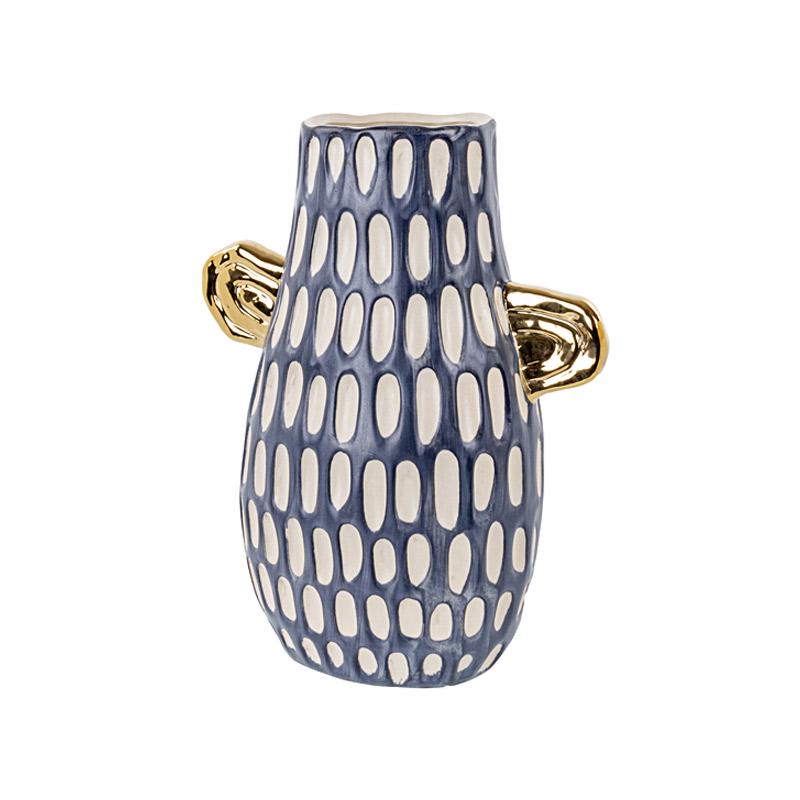 Ваза керамическая Lefard 22,5х13,3х29 см Синий (816-001) - фото 2 Ваза керамическая Lefard 22,5х13,3х29 см Синий (816-001) - фото 2