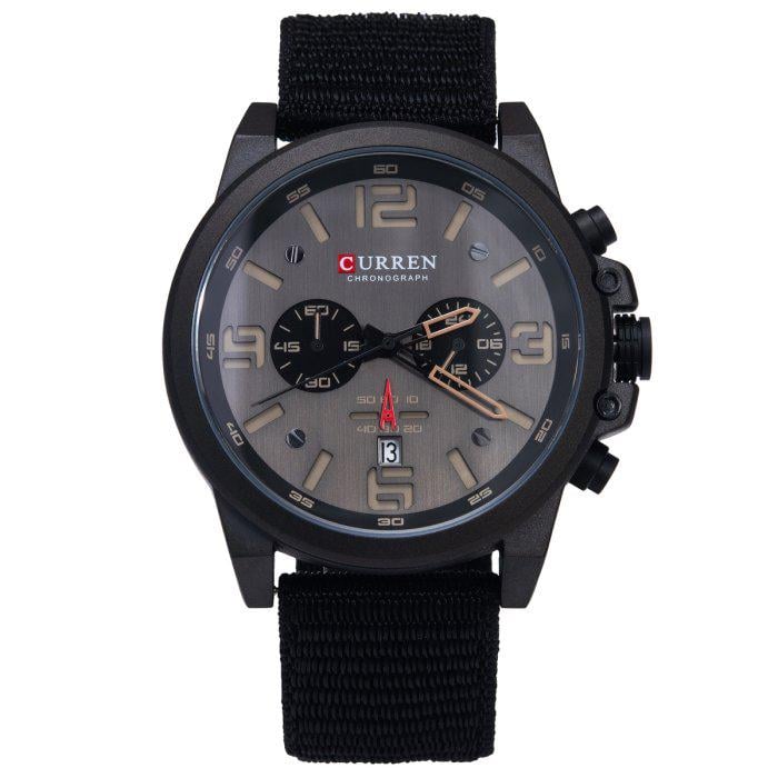 Часы мужские Curren Monreal Armor 2 ремешки стальным корпусом 47х14 мм Черный/Коричневый (150-96-2134)