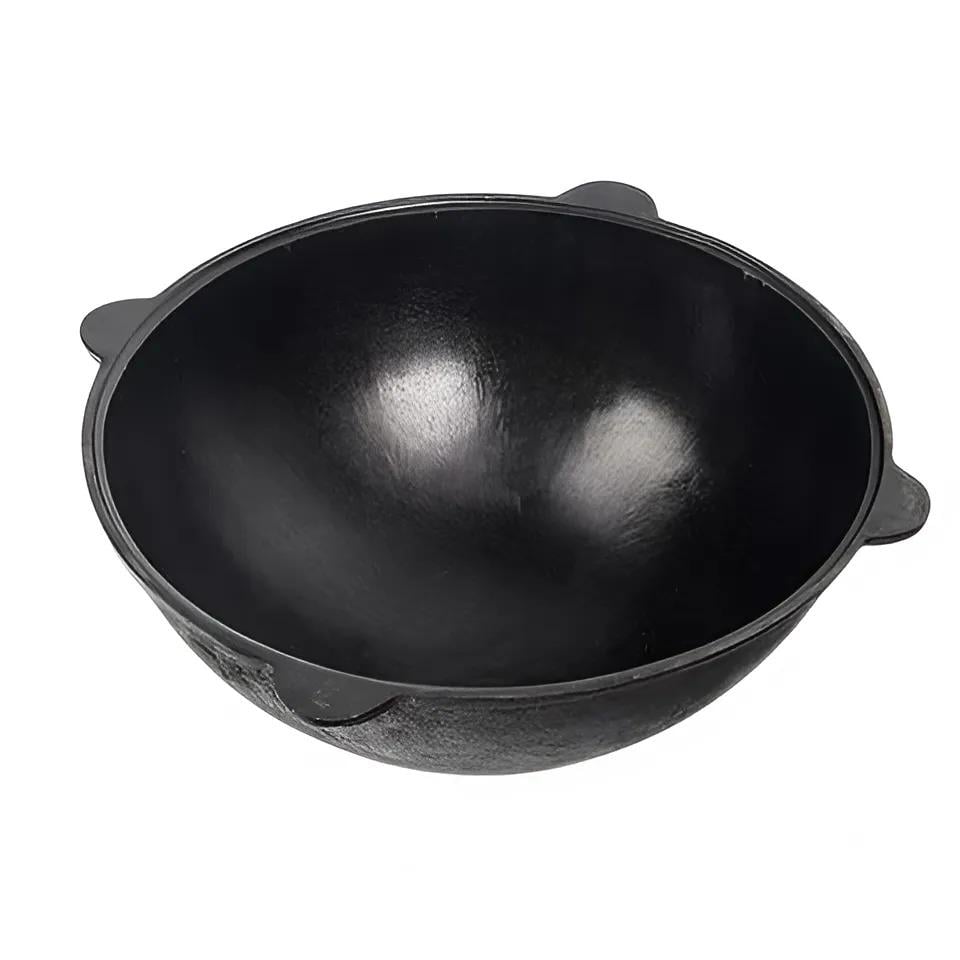 Котел узбекский чугунный Наманганский Davr Metall на 30 л с гладкой внутренней поверхностью и круглым дном Черный (124-131-UZ30)