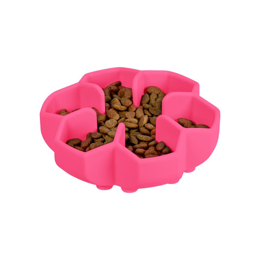 Миска силиконовая Waudog для медленного кормления кошек собак 450 мл Pink (23537) - фото 4 Миска силиконовая Waudog для медленного кормления кошек собак 450 мл Pink (23537) - фото 4