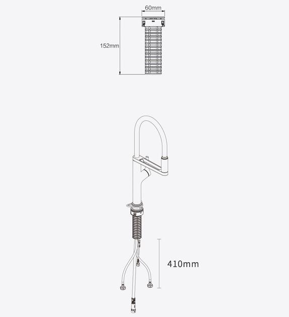 Змішувач для раковини DIIIB DXCF002 Black/Silver - фото 3