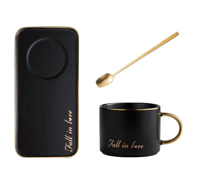 Чашка с блюдцем и ложкой 11431 220 мл Черный (4570979)