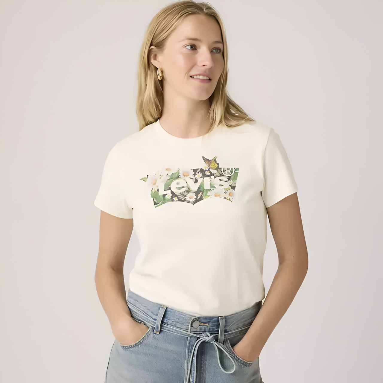 Футболка женская Levi's Logo Perfect Tee Shirt XS Молочный (199105691074)