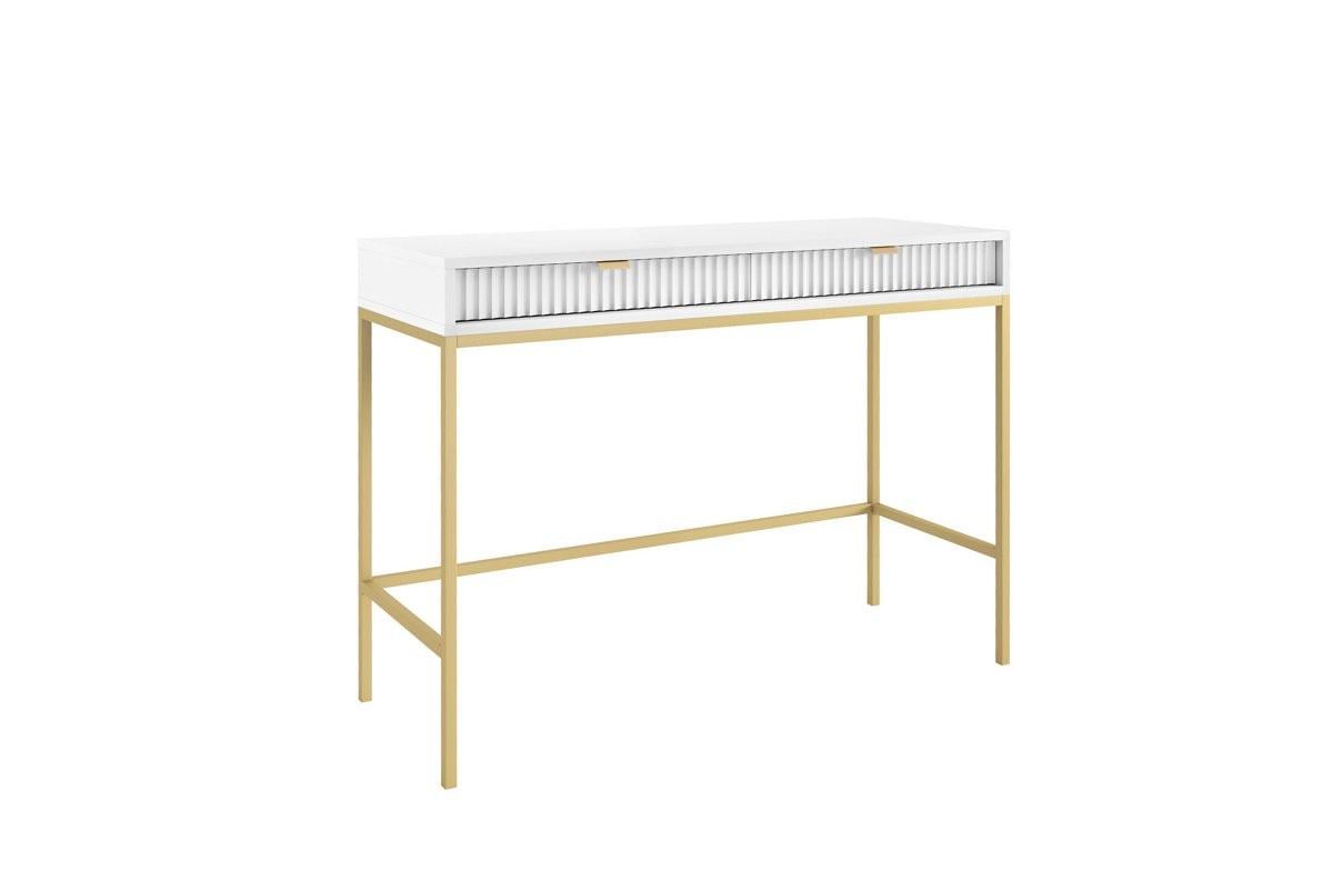 Туалетный стол Perfect Home T104 Nova ЛДСП/МДФ/металл Белый/Золотистый (50727)