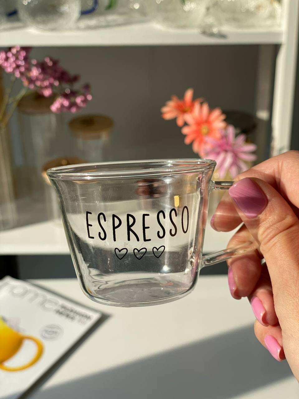 Чашка Olens Espresso скло 150 мл Прозорий (102-802) - фото 2 Чашка Olens Espresso скло 150 мл Прозорий (102-802) - фото 2