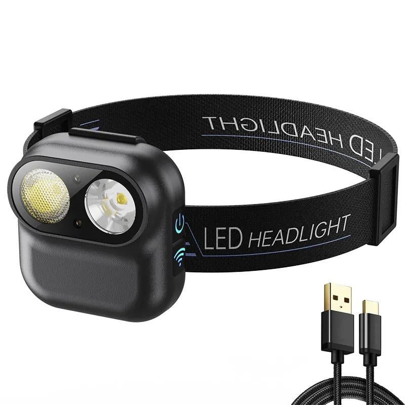 Фонарь налобный W809-2XTE Motion sensor USB-C Black (10895) - фото 5 Фонарь налобный W809-2XTE Motion sensor USB-C Black (10895) - фото 5