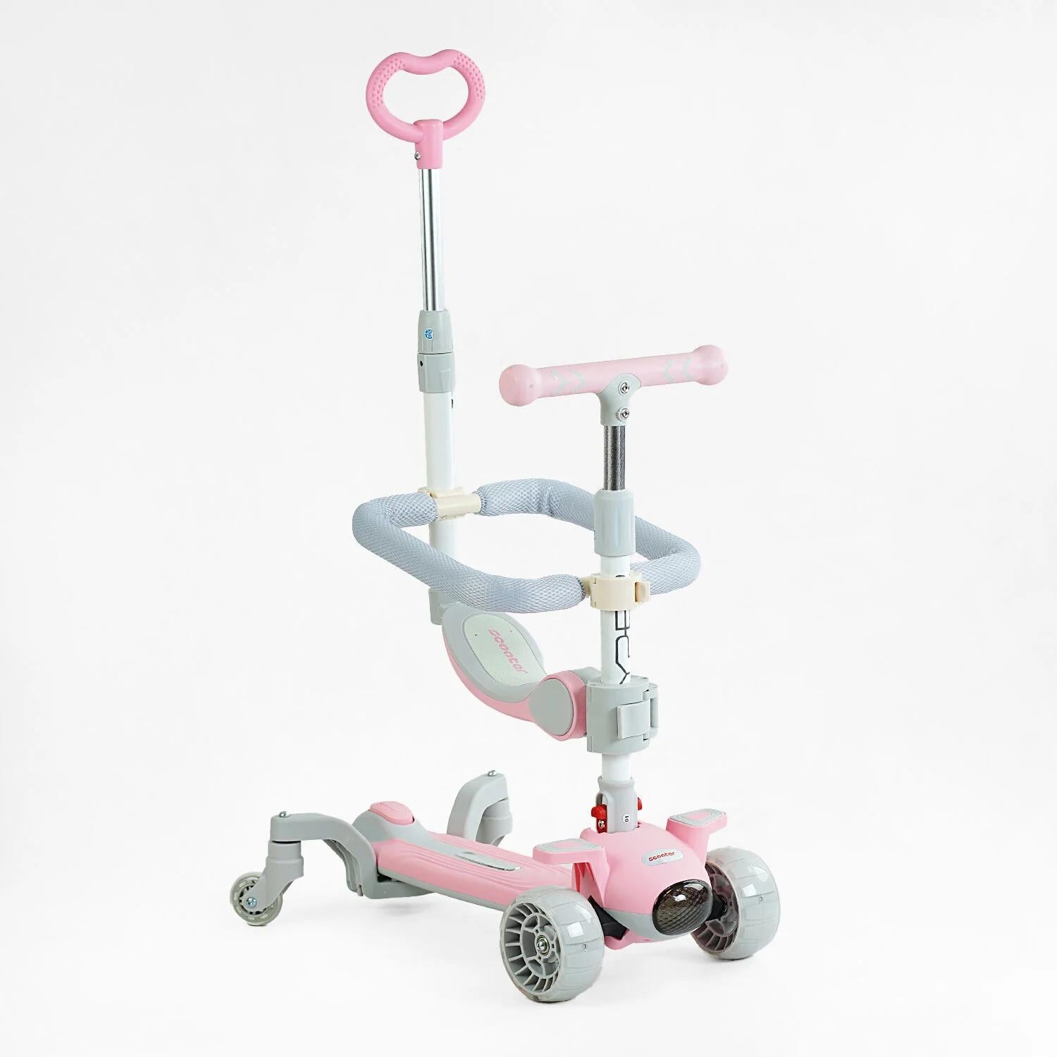 Самокат Skyper 5в1 J-36225/6 музыка и подсветка платформы/защитный бампер/в коробке/колеса PU со светом 125х40 мм (24996253)