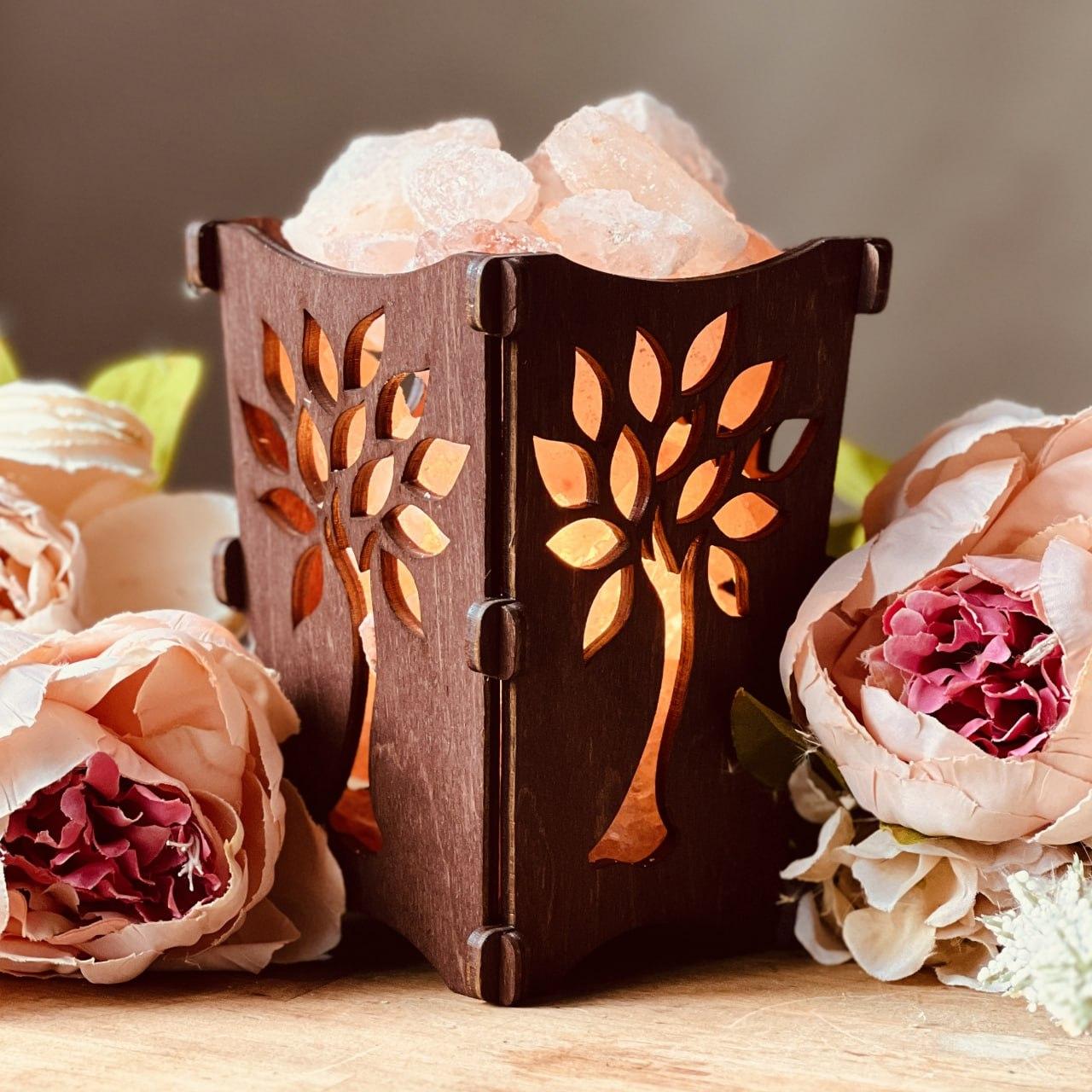 Соляная лампа Дерево из гималайской соли 1 кг (Д-bahmut-001/7) - фото 5