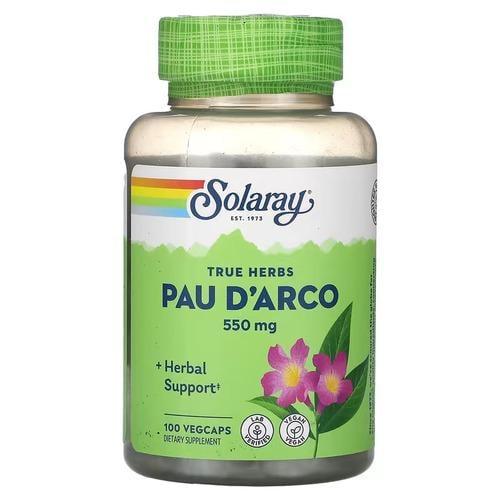 Кора муравьиного дерева Solaray Pau D'Arco 550 мг 100 VegCaps (SOR-01440)