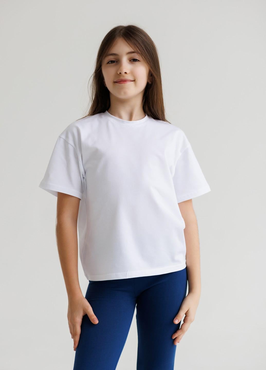 Футболка детская Наталюкс oversize р. 38 146-152 см Белый (4133193200061)