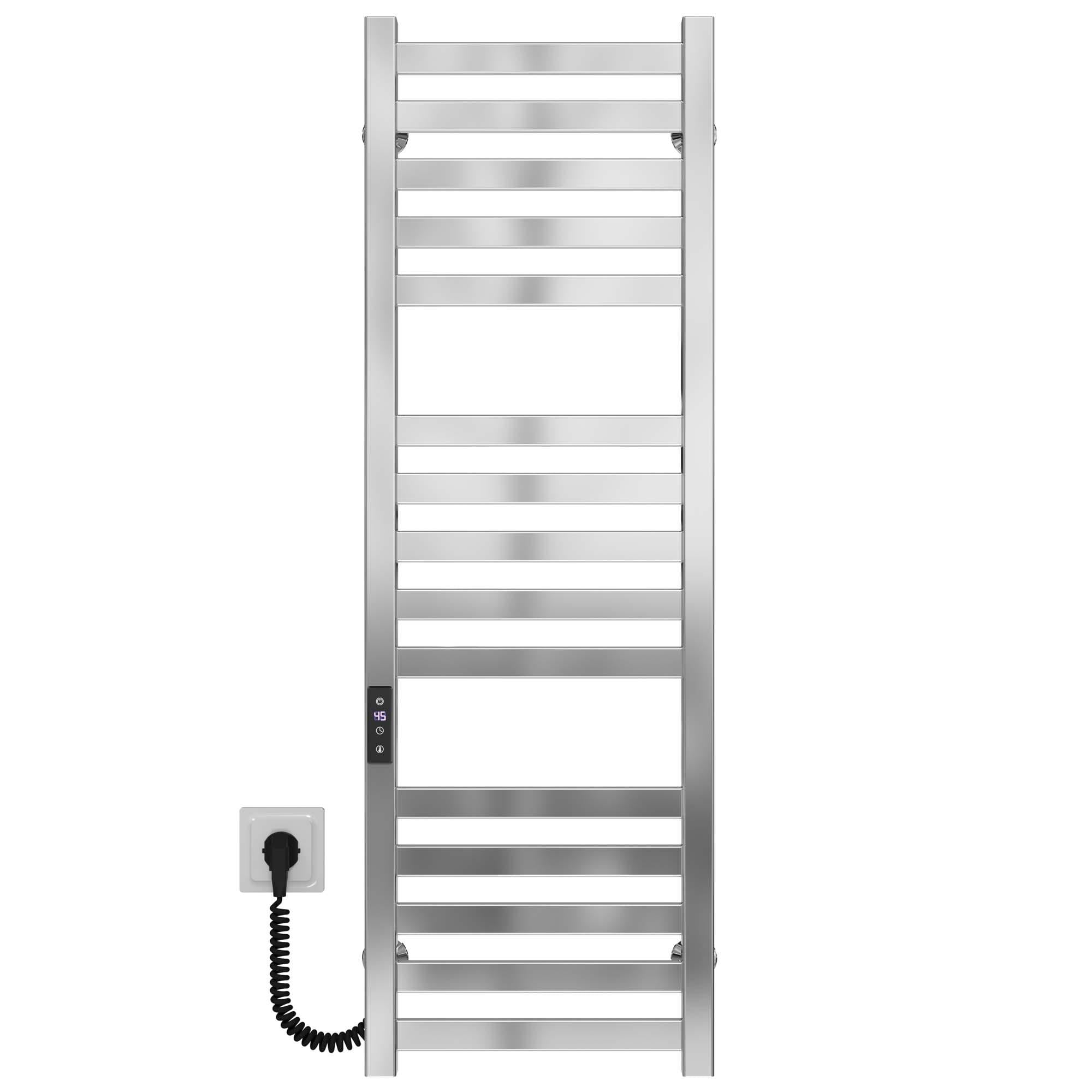 Полотенцесушитель электрический Deffi Magnus П15 JD04 левое подключение нержавеющая сталь 300х1000 мм Хром (A.MA.100.30.15.E.C.L.2)