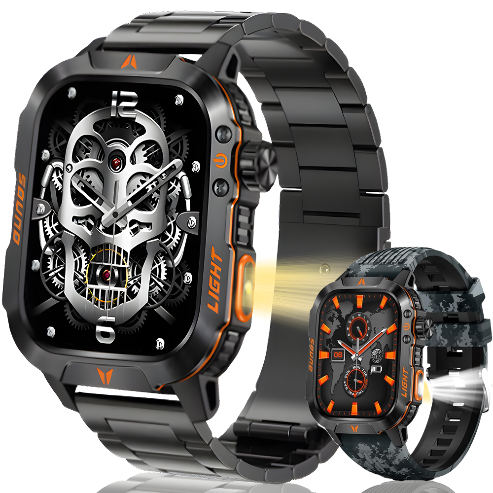 Смарт-годинник чоловічий AeroFit 2.01” спорт/дзвінки/моніторинг здоров'я/пульсометр SpO2/тонометр