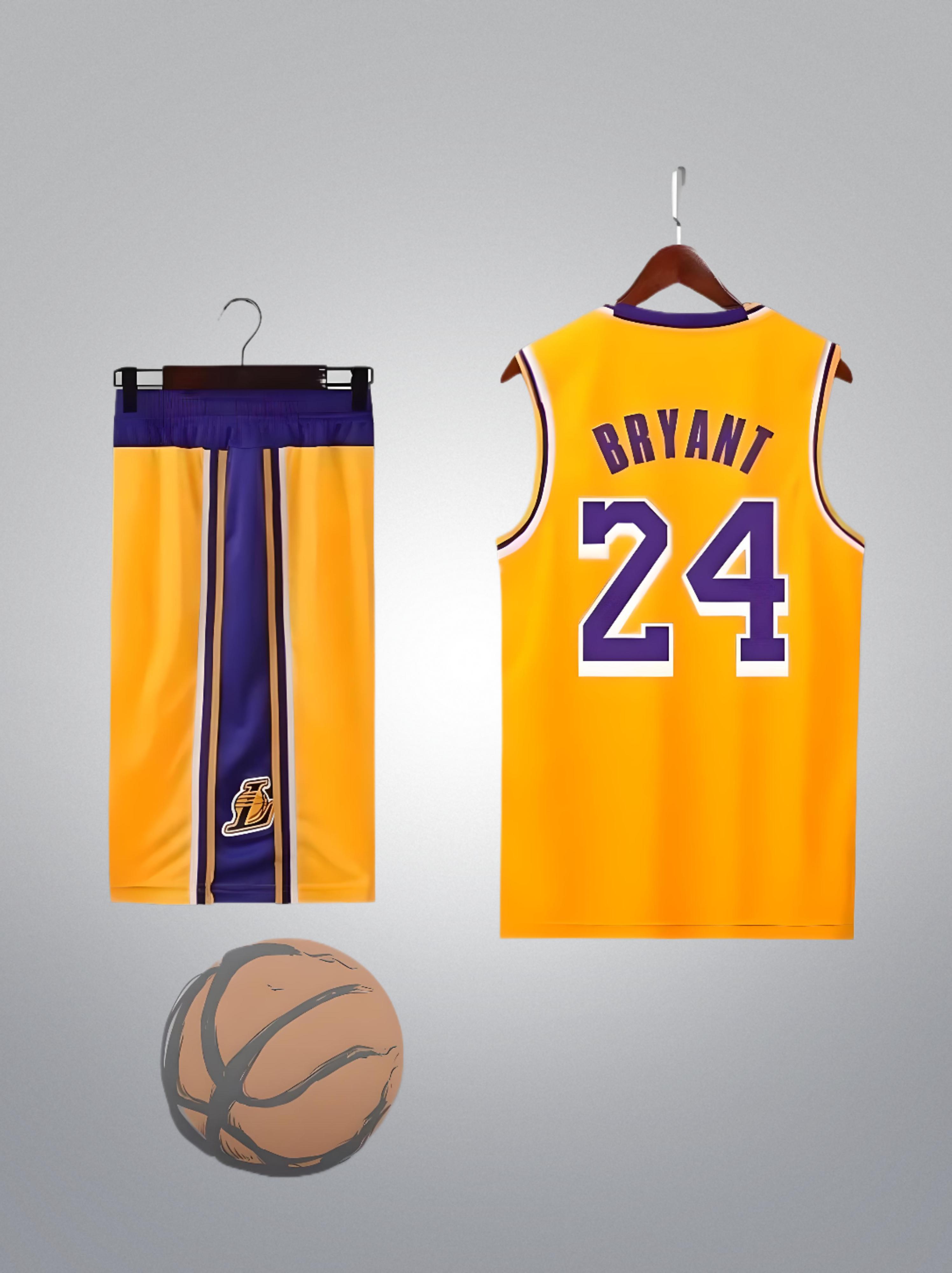 Форма баскетбольная детская Lion NBA LAKERS BRYANT 24 ХS 6-8 лет 120-125 см Желтый (CO-2266-XS)