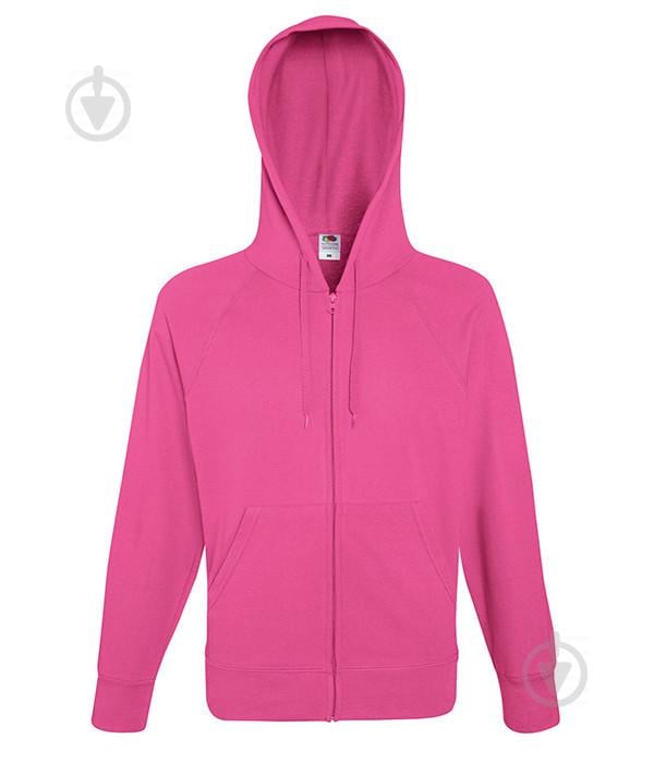 Толстовка на блискавці Fruit of the Loom Lightweight hooded sweat jacket S Малиновий (062144057S)