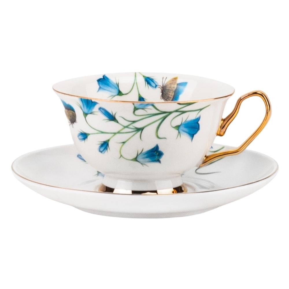 Кружка с блюдцем и ложкой Винтаж 200 мл (90701)