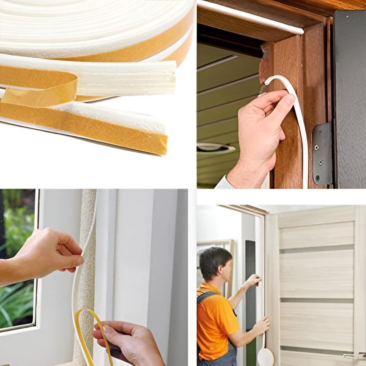 Ущільнювач для вікон та дверей Weikan самоклеючий 9х6х6 м (R35866) - фото 3 Ущільнювач для вікон та дверей Weikan самоклеючий 9х6х6 м (R35866) - фото 3