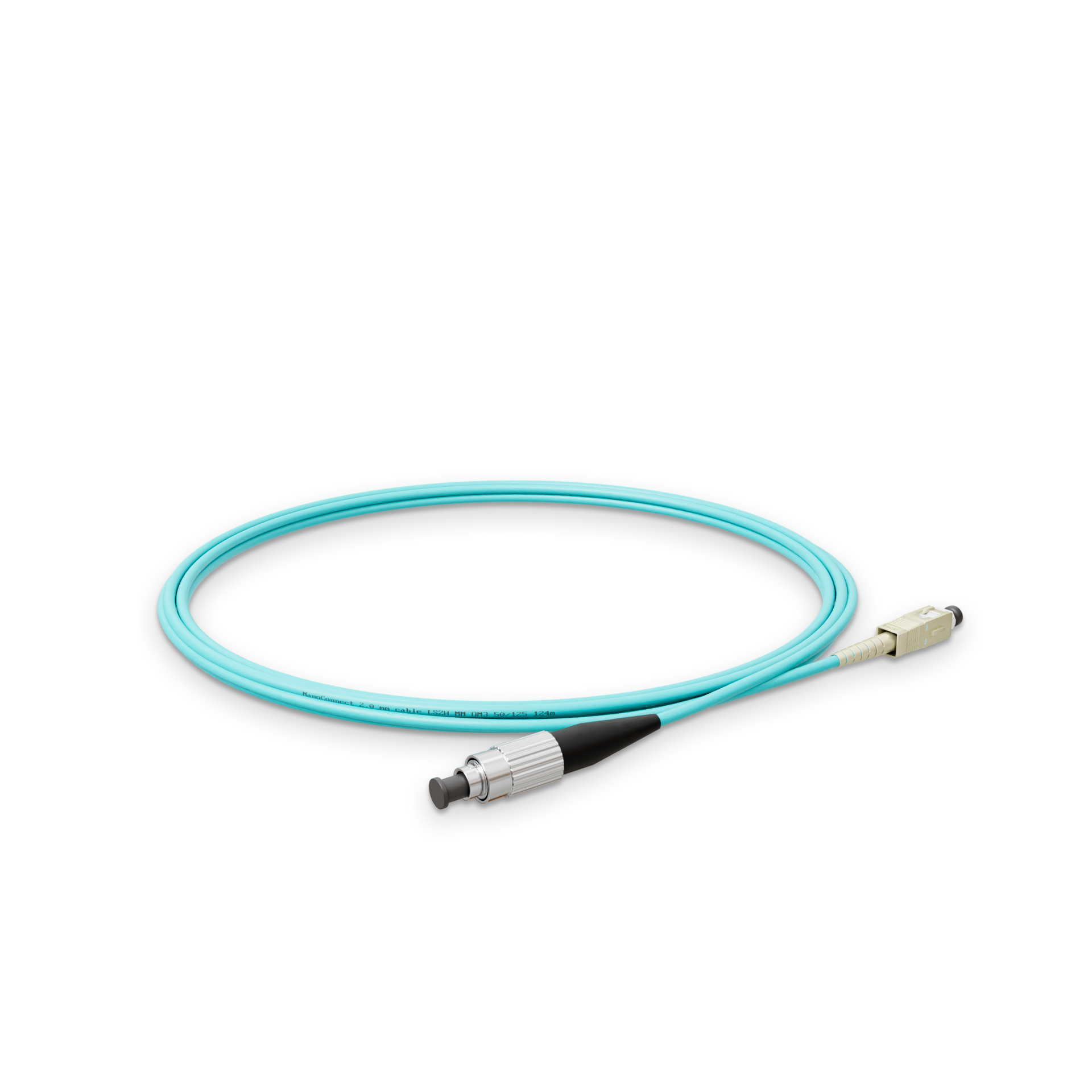 Патч-корд оптический Simplex NanoConnect SC/UPC-FC/UPC LSZH Multimode OM3 MM 2 мм 1 м Бирюзовый (13307) - фото 2 Патч-корд оптический Simplex NanoConnect SC/UPC-FC/UPC LSZH Multimode OM3 MM 2 мм 1 м Бирюзовый (13307) - фото 2