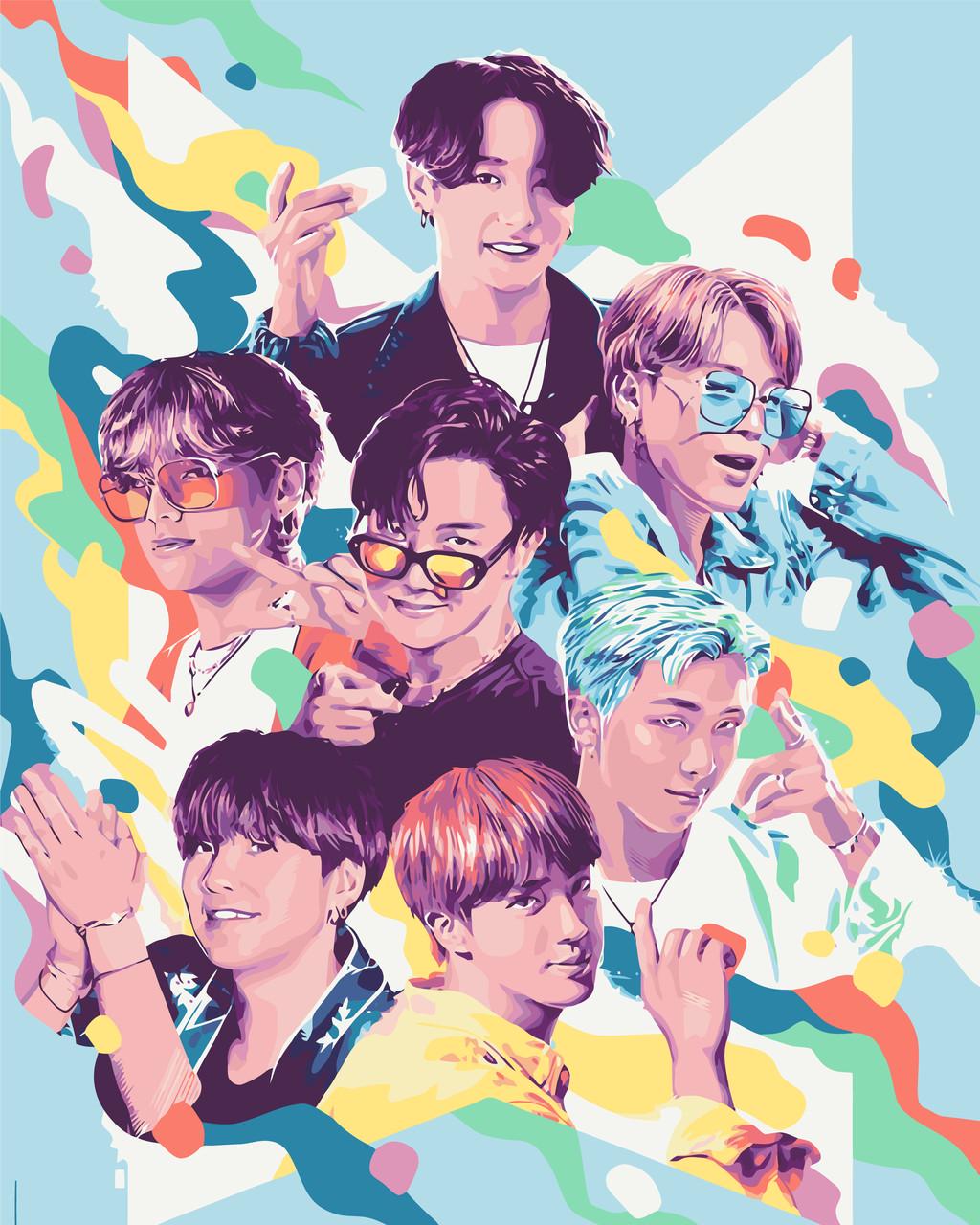 Картина по номерам Оргиами Аниме K-Pop BTS БТС 40х50 см