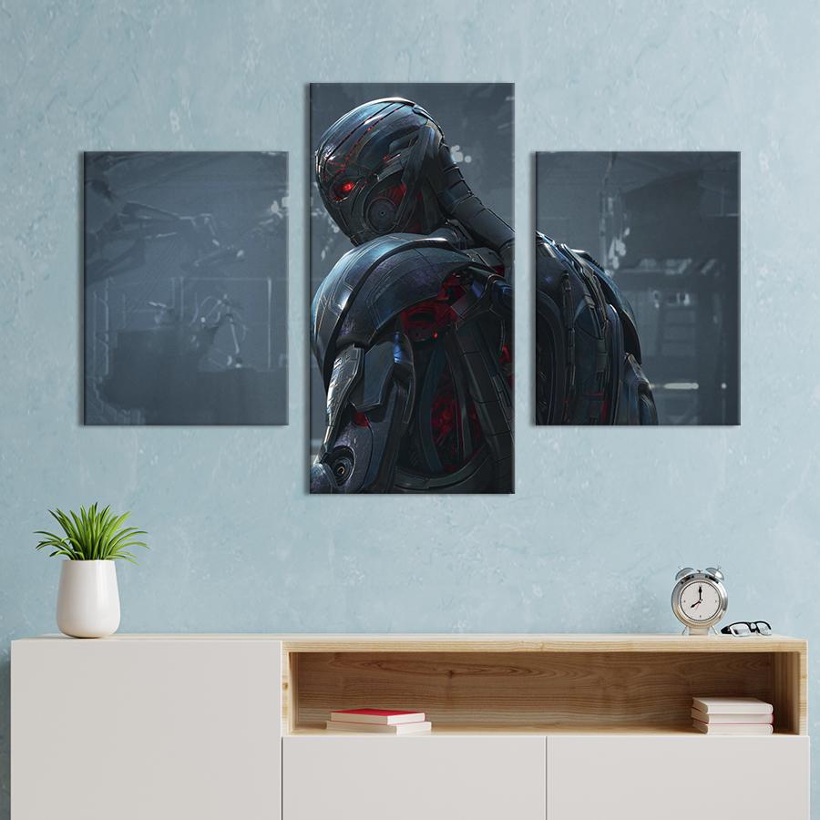 Картина на холсте триптих Age of Ultron 141x90 см (1419-32)
