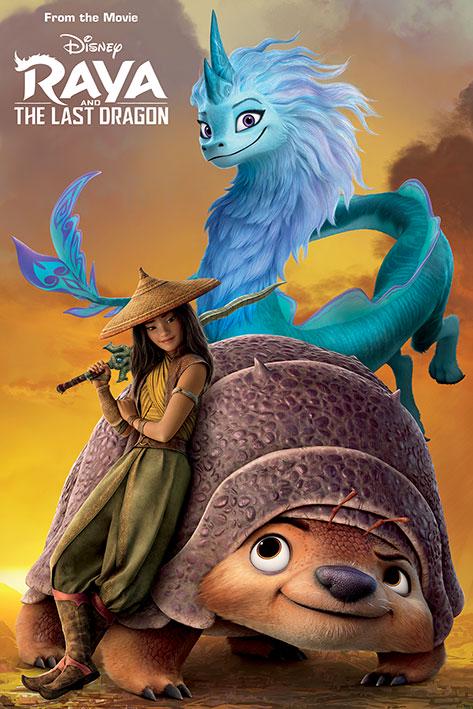 Постер плакат Райя И Последний Дракон Закат/Raya And The Last Dragon Sunset 61x91,5 см