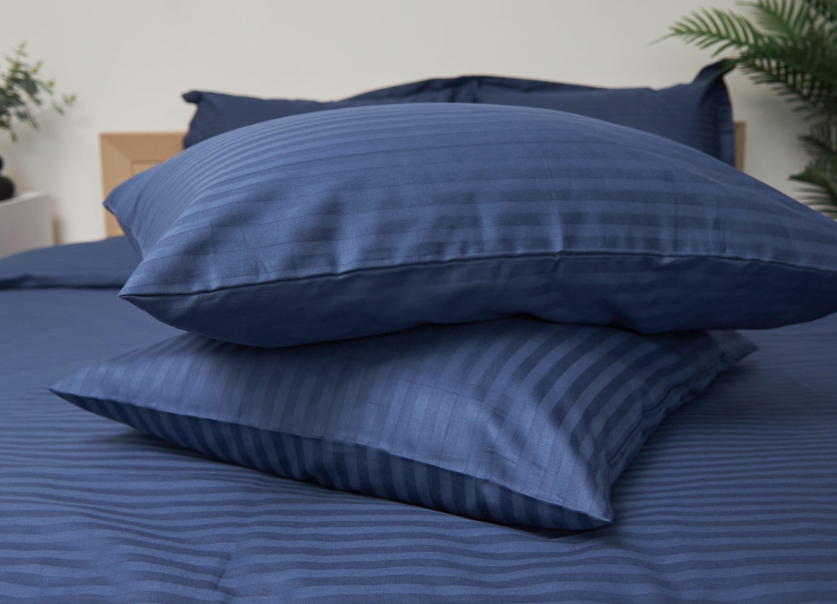 Набор наволочек Moon&Star Stripe Delfi Blue satin 40х60 см 2 шт. (MS-840000379)