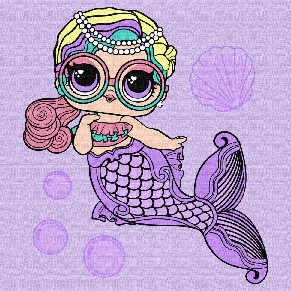 Картина по номерам KHO6263 LOL Surprise! Mermaids Miss Sea 40х40 см (2990409714)
