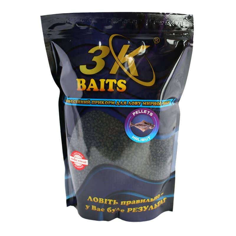 Пеллетс 3KBaits 2 мм 800 г Палтус (3KB1243)