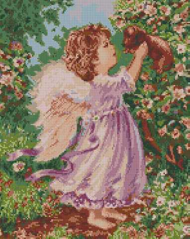 Алмазная мозаика Идейка Ангелы Маленькое счастье 40х50 см холст на подрамнике (АМ6041-mt)