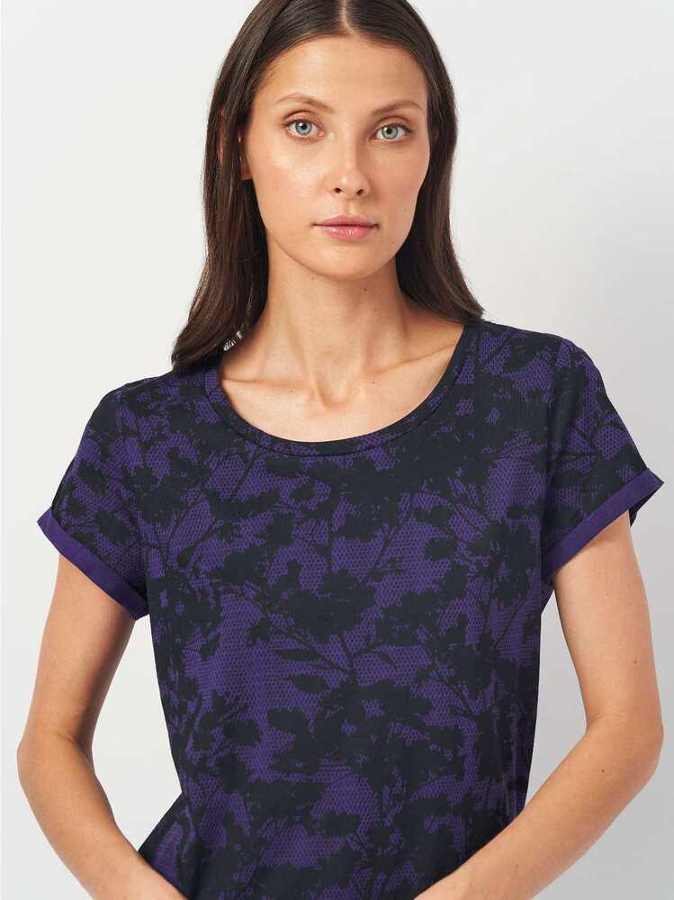 Футболка Q.Silver 41.810.32.5170x36 женская XS Темно-фиолетовый (175140) - фото 3 Футболка Q.Silver 41.810.32.5170x36 женская XS Темно-фиолетовый (175140) - фото 3