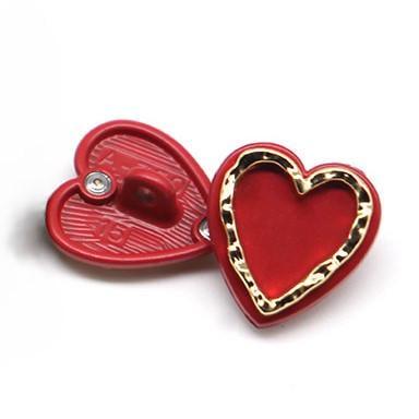 Пуговица Red heart LuxFabric на ножке металл 15х14,5 мм 1 шт. Красный (ПВ1514с07)