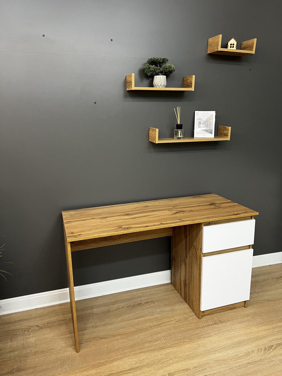 Стіл письмовий без ручок Лайт 1250х750х530 мм Дуб Аппалачі/Німфеа Альба - фото 5 Стіл письмовий без ручок Лайт 1250х750х530 мм Дуб Аппалачі/Німфеа Альба - фото 5