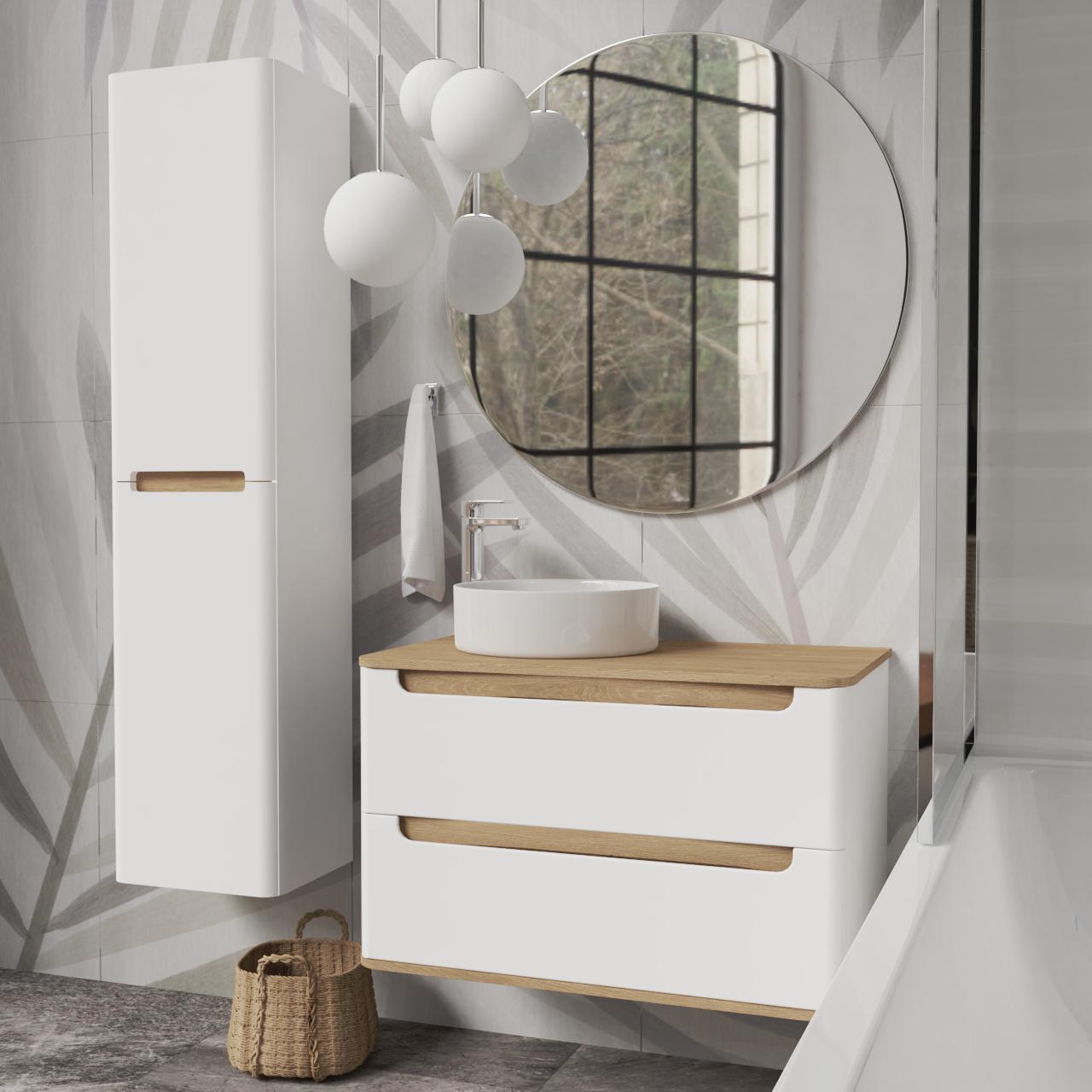 Пенал подвесной MVK Vostok Terra 40 B1 левый эмаль 400х300х1600 мм Белый матовый (tr140lwh) - фото 5