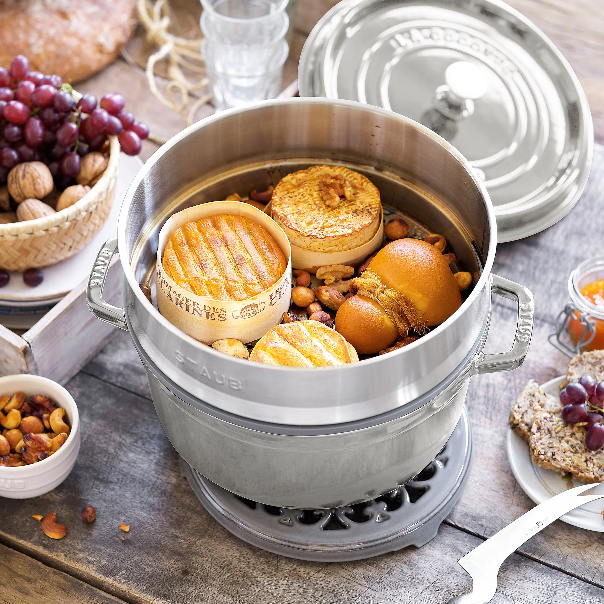 ᐉ Каструля-кокотниця з паровою вставкою Staub La Cocotte кругла