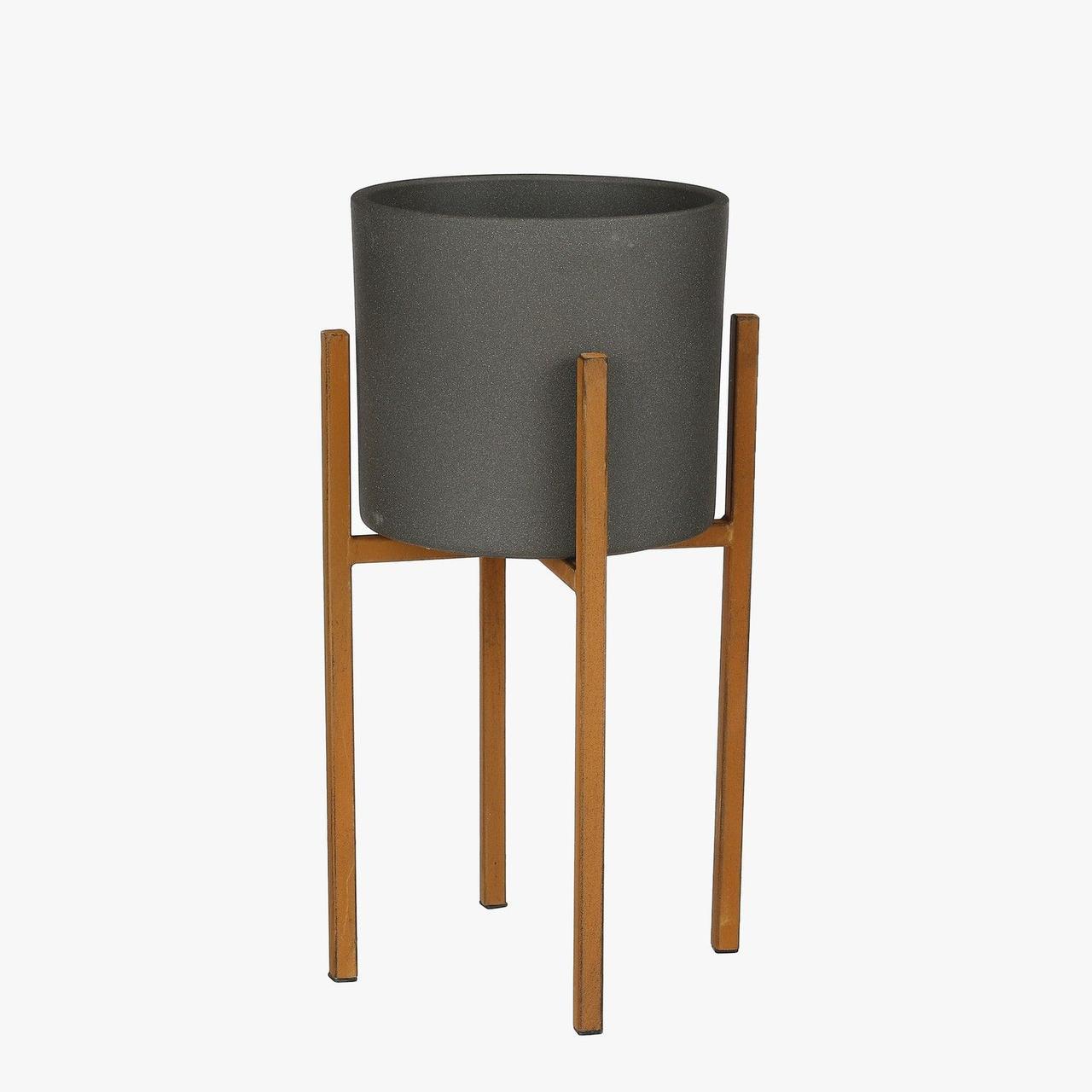 Кашпо Edelman Mica Decorations Era 32,5 см Темно-серый (A-014842) - фото 5 Кашпо Edelman Mica Decorations Era 32,5 см Темно-серый (A-014842) - фото 5