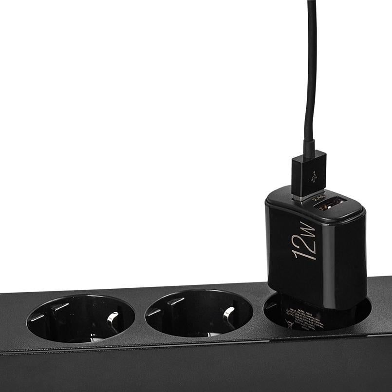 Сетевое зарядное устройство Winso Pro 12W 2xUSB-A черный - фото 4 Сетевое зарядное устройство Winso Pro 12W 2xUSB-A черный - фото 4