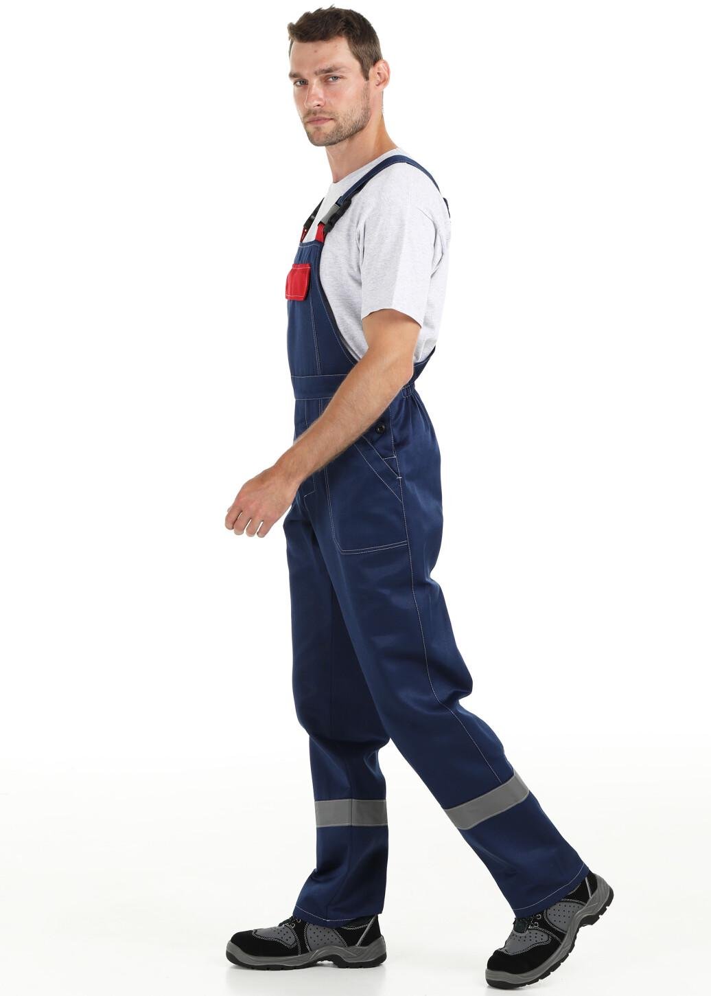 Рабочий полукомбинезон Stuga 33331120 антистатическая спецодежда для защиты от электростатики р. 56-58/3-4 Синий (3333112010) - фото 3