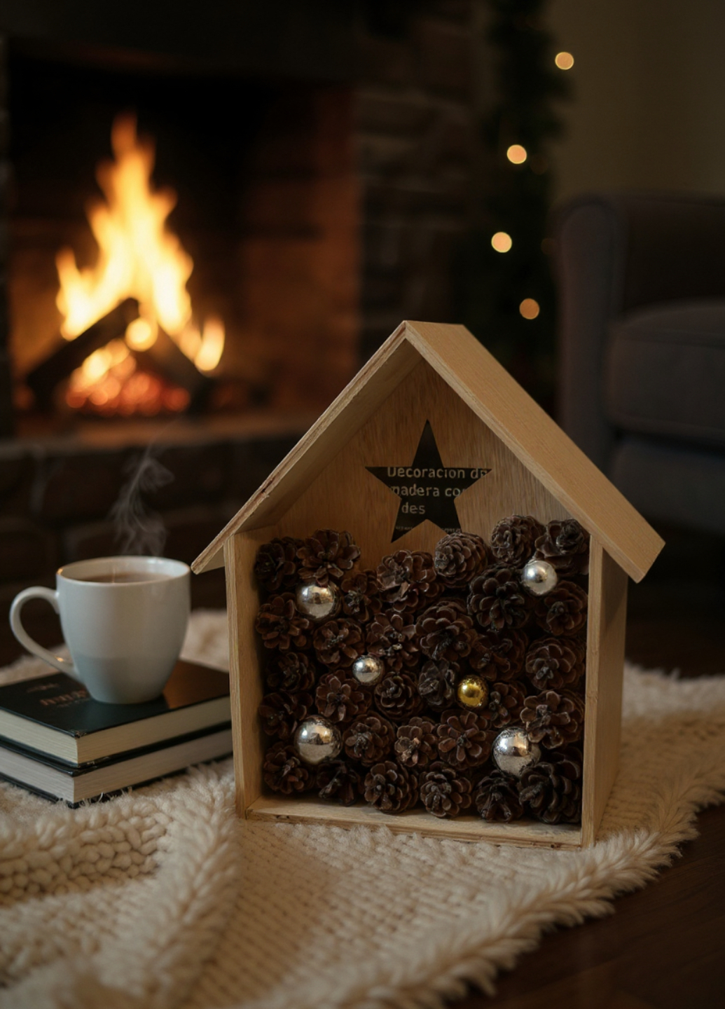 Декор деревянный Livarno Home с led подсветкой 28 см Бежевый (7927) - фото 2 Декор деревянный Livarno Home с led подсветкой 28 см Бежевый (7927) - фото 2