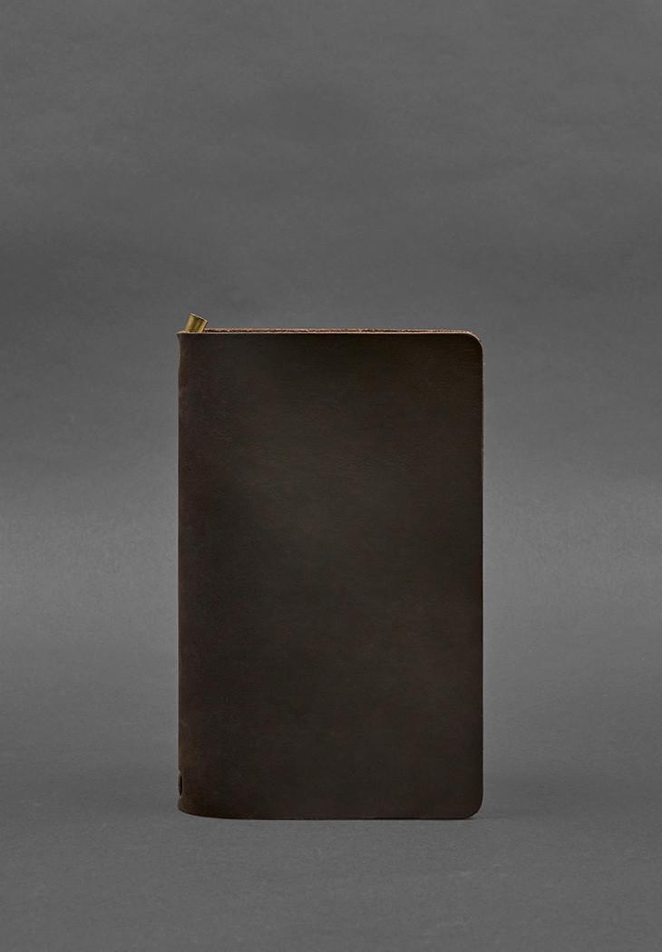 Блокнот кожаный Софт-бук 8.0 Crazy Horse на резинке Темно-коричневый (A-028074) - фото 2 Блокнот кожаный Софт-бук 8.0 Crazy Horse на резинке Темно-коричневый (A-028074) - фото 2