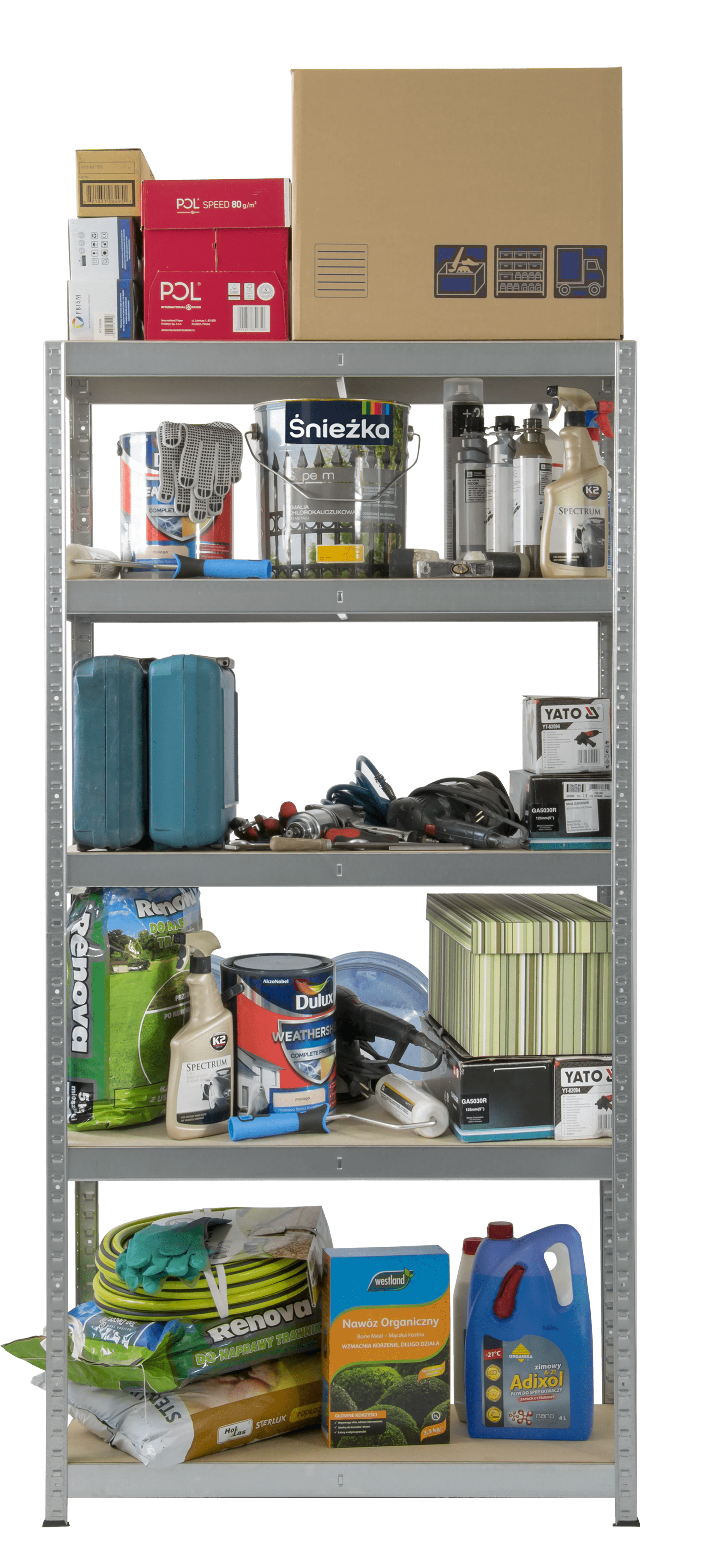 Стеллаж StahlPro Pure 1800x900x400 мм металлический оцинкованный 5 полок ХДФ - фото 11