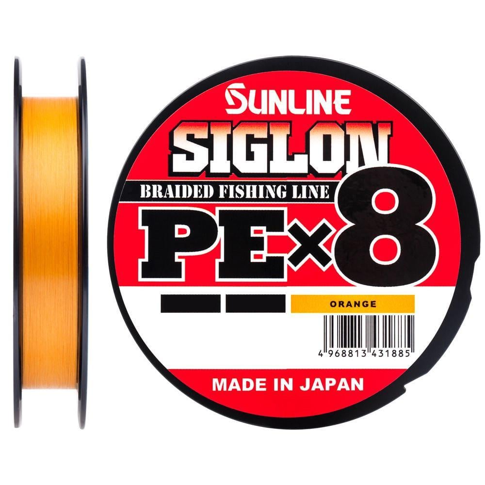 Шнур Sunline Siglon PE х8 #0,5/0,121 мм 8lb/3,3 кг 150 м Оранжевый (1400852106)