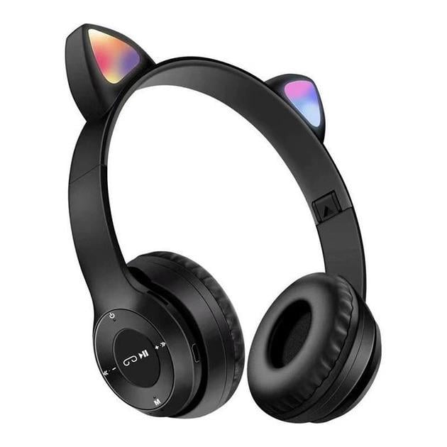 Наушники детские беспроводные Bluetooth Cat Ears накладные с кошачьими ушками (P47)