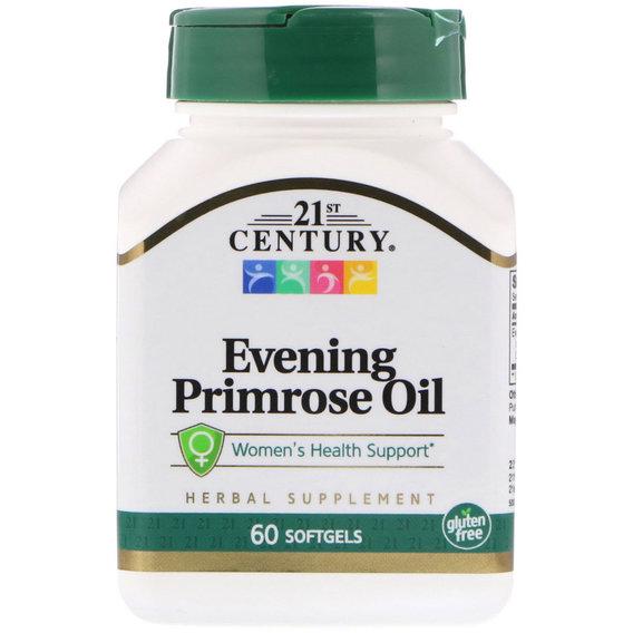 Масло вечерней примулы 21st Century Evening Primrose Oil 60 Softgels (CEN-21828)