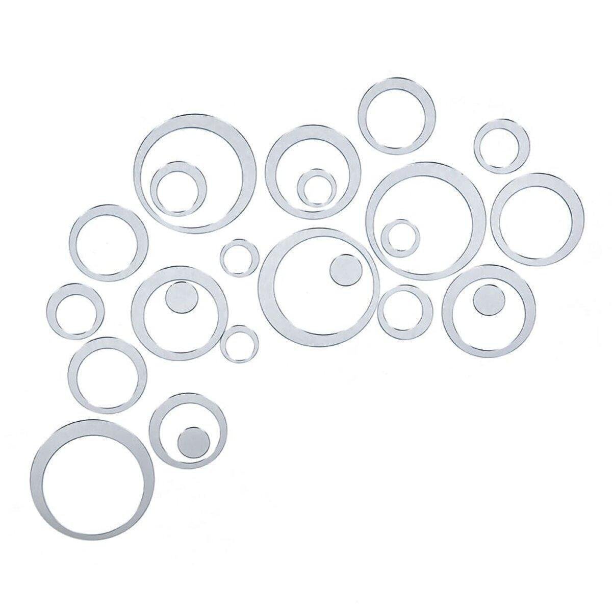 Декор дзеркальний акриловий самоклеючий 24 шт. Сріблястий (SW-00002523)