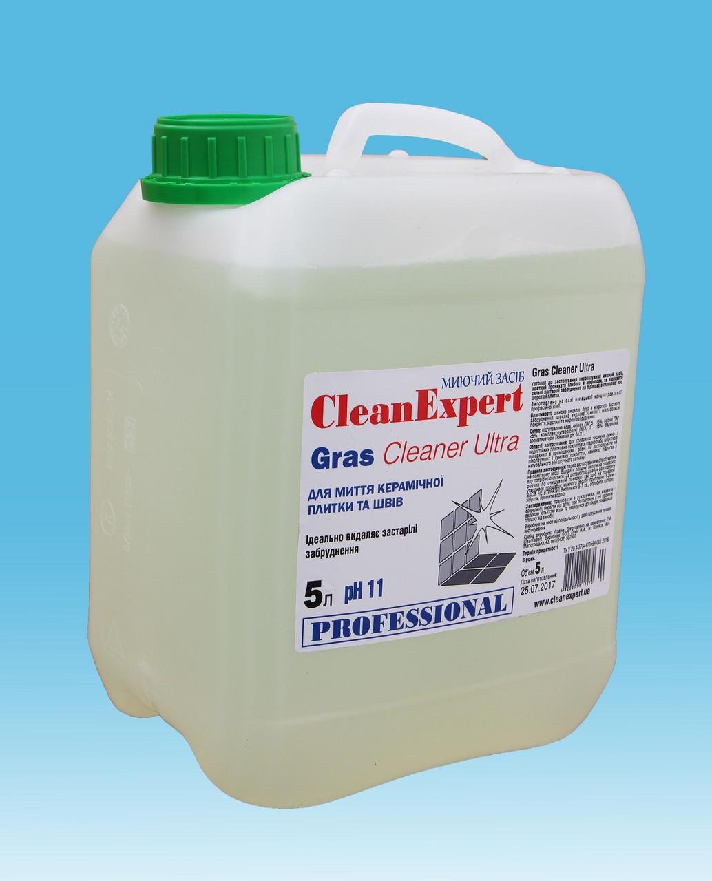 Засіб для глибокого чищення плитки і швів Cleanexpert Gras Cleaner Ultra 5 л