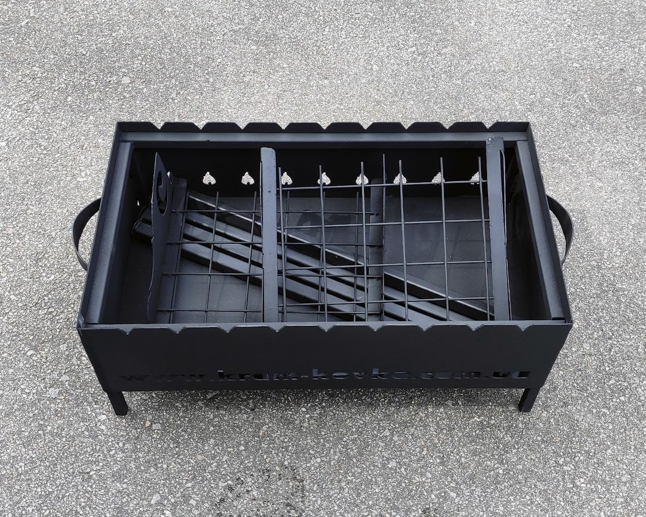 Мангал Kram-kovka со съемными ножками и боковушками 2 мм - фото 2 Мангал Kram-kovka со съемными ножками и боковушками 2 мм - фото 2