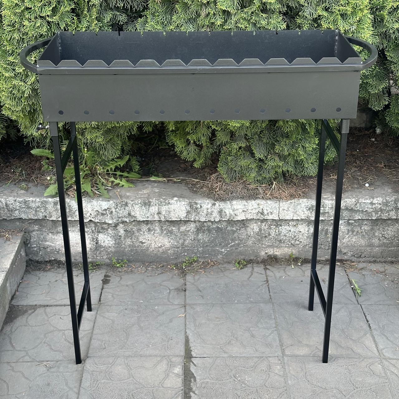 Мангал розбірний Гектор зі знімними ніжками на 12 шампурів 3 мм (MN12-3) - фото 4