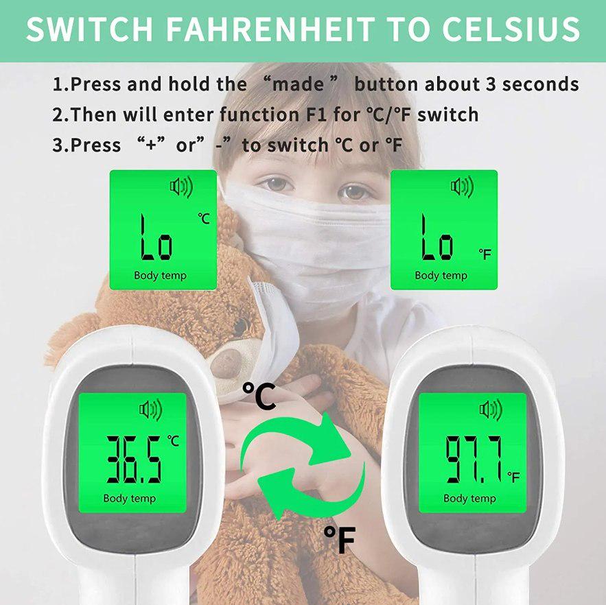 Термометр бесконтактный Non-contact 5.0 2в1 (111246) - фото 6